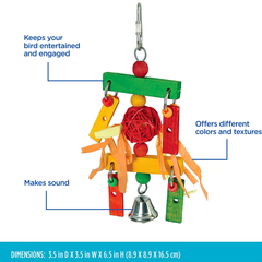 Wooden Wind Chime Bird Toy by All Living Things – Durable & Interactive