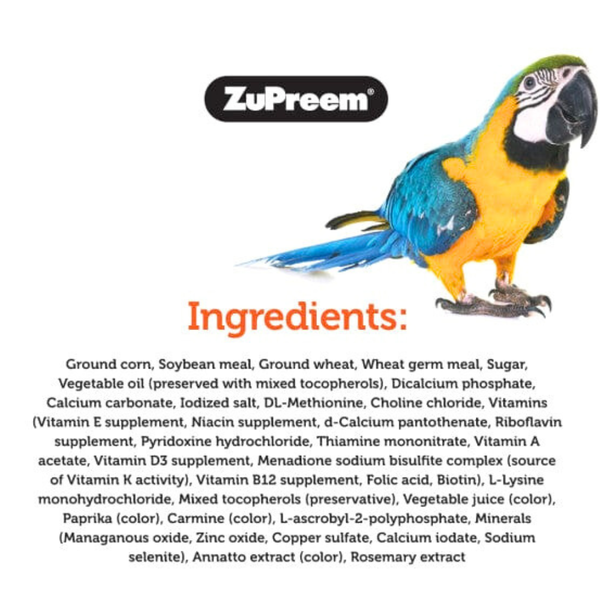 ZuPreem PastaBlend Large Birds – Complete Balanced Daily Nutrition