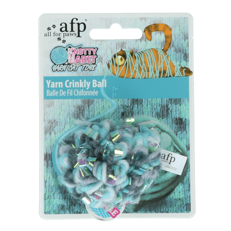 AFP Knotty Habit Yarn Crinkly Ball Cat Toy