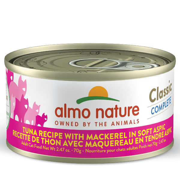 Almo Nature Classic Complete Tuna with Mackerel in Soft Aspic Canned Cat Food