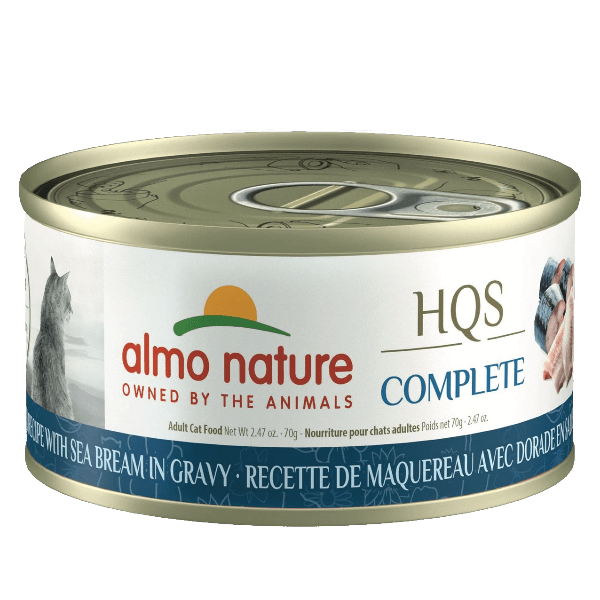 Almo Nature HQS Complete Mackerel with Sea Bream in Gravy Canned Cat Food