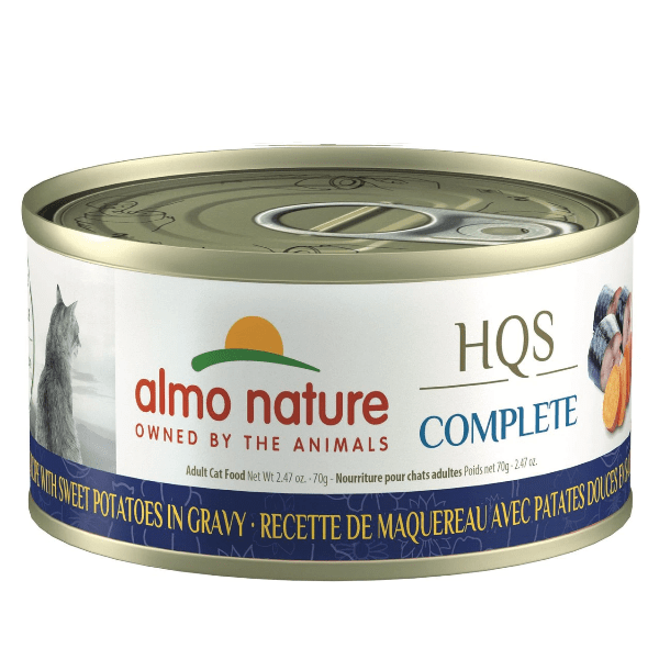 Almo Nature HQS Complete Mackerel with Sweet Potatoes in Gravy Canned Cat Food