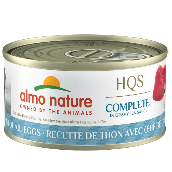 Almo Nature HQS Complete Tuna with Quail Eggs in Gravy Canned Cat Food