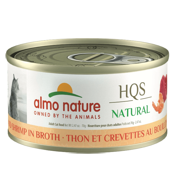 Almo Nature HQS Natural Tuna and Shrimp in Broth Canned Cat Food