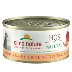 Almo Nature HQS Natural Tuna and Shrimp in Broth Canned Cat Food