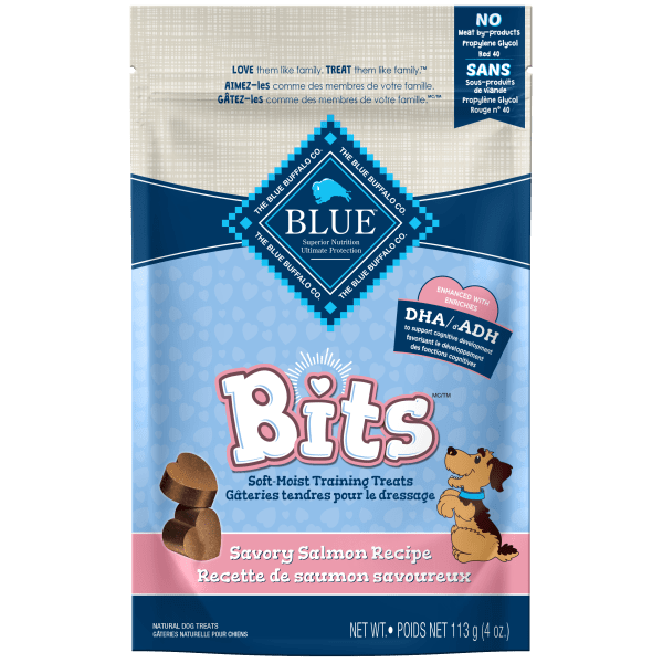BLUE Bits Soft-Moist Training Treats; Salmon Recipe, 4 oz