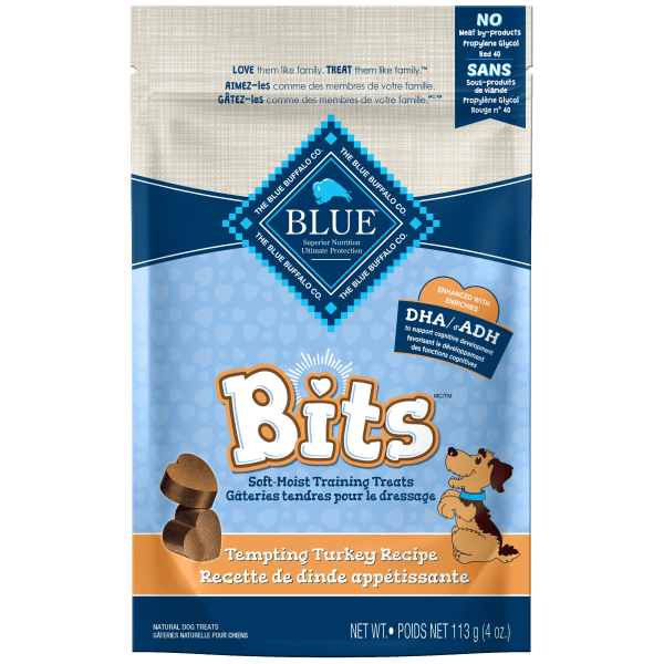 BLUE Bits Soft-Moist Training Treats; Tempting Turkey Recipe, 4 oz