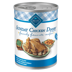 BLUE Family Favorite Recipes Sunday Chicken Dinner Canned Dog Food