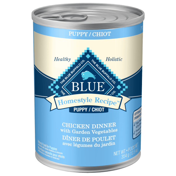 BLUE Homestyle Recipe Chicken Dinner & Vegetables Canned Puppy Food
