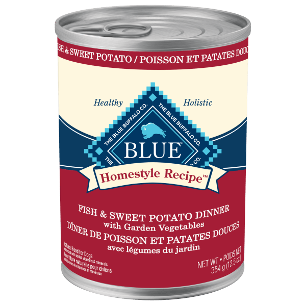 BLUE Homestyle Recipe Fish & Sweet Potato Dinner Canned Dog Food