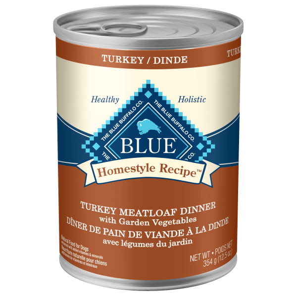 BLUE Homestyle Recipe Turkey Meatloaf Dinner Canned Dog Food
