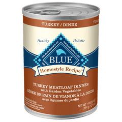 BLUE Homestyle Recipe Turkey Meatloaf Dinner Canned Dog Food