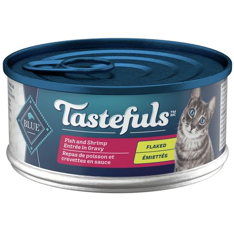 BLUE Tastefuls Flaked Fish and Shrimp Entree Canned Cat Food, 5.5oz