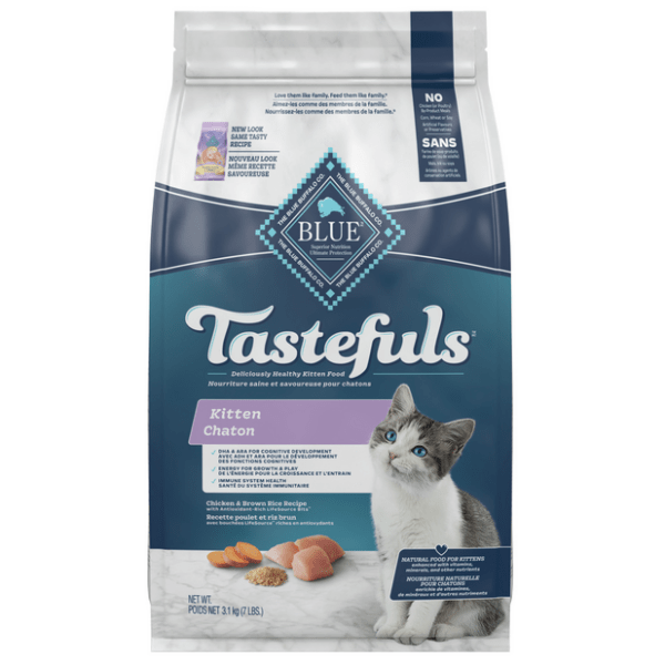 BLUE Tastefuls Healthy Growth Chicken & Brown Rice Recipe Kitten Dry Food, 7lb