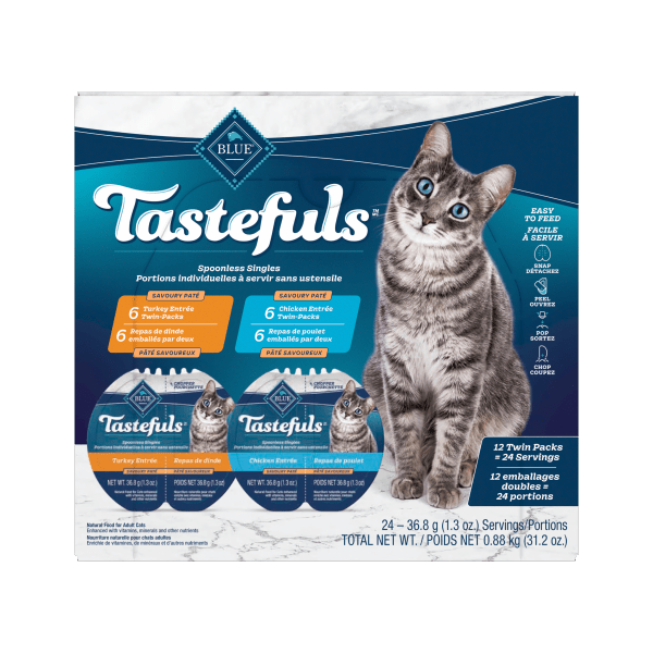 BLUE Tastefuls Spoonless Singles Chicken & Turkey Pate Variety Pack