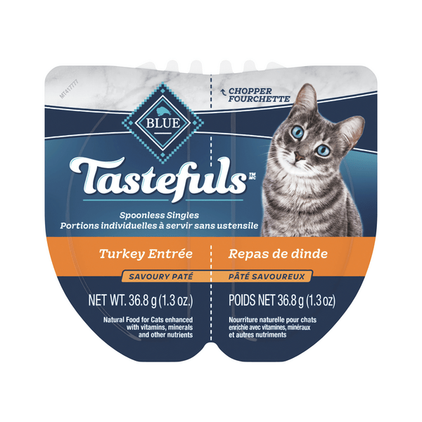 BLUE Tastefuls Spoonless Singles Turkey Pate Wet Cat Food