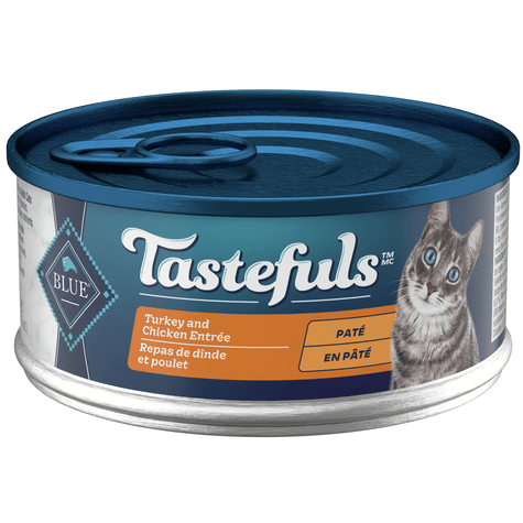 BLUE Tastefuls Turkey & Chicken Entree Pate Canned Cat Food, 5.5oz
