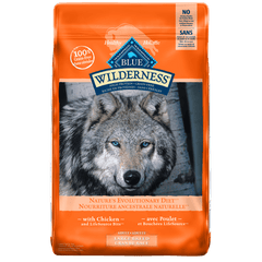 BLUE Wilderness Grain Free Large Breed Chicken Recipe Dry Dog Food, 24lb