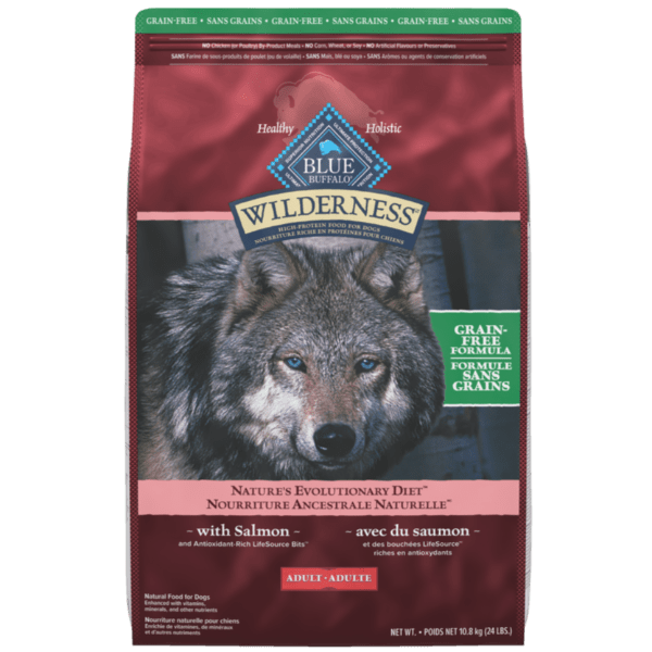 BLUE Wilderness Grain Free Salmon Recipe Dry Dog Food, 24lb