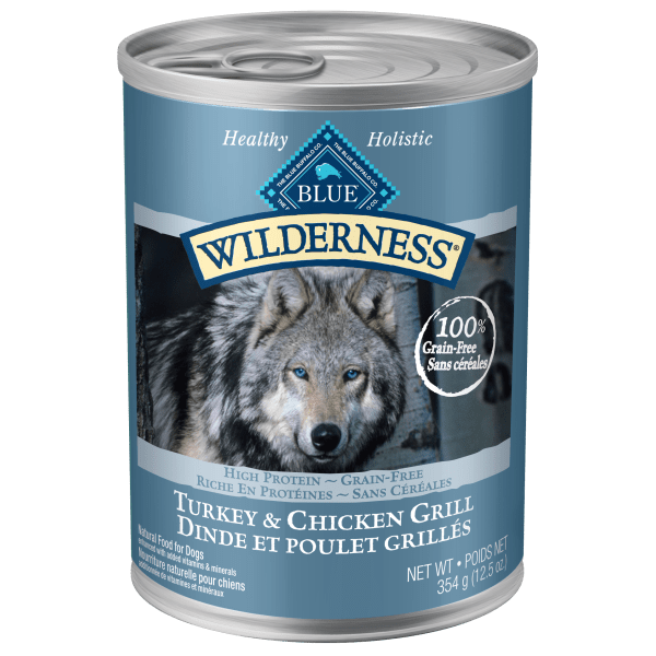 BLUE Wilderness Grain Free Turkey & Chicken Grill Canned Dog Food