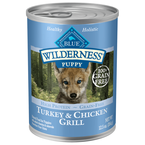 BLUE Wilderness Grain Free Turkey & Chicken Grill Puppy Canned Food