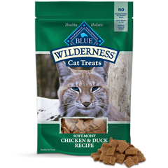 BLUE Wilderness Soft-Moist Cat Treats; Chicken & Duck