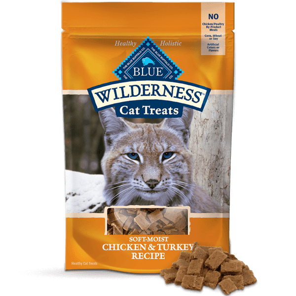BLUE Wilderness Soft-Moist Cat Treats; Chicken & Turkey