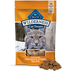 BLUE Wilderness Soft-Moist Cat Treats; Chicken & Turkey
