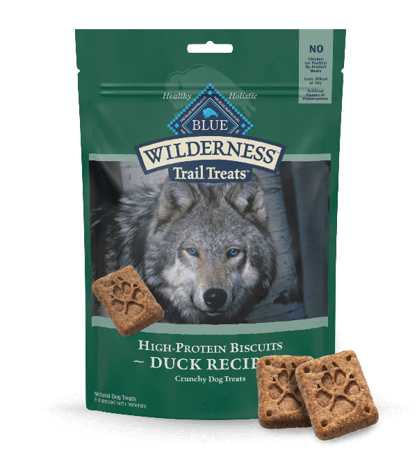 BLUE Wilderness Trail Treats Grain Free Biscuits; Duck Recipe