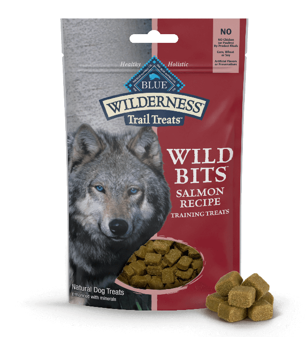BLUE Wilderness Trail Treats Wild Bits Salmon Recipe Dog Training Treats
