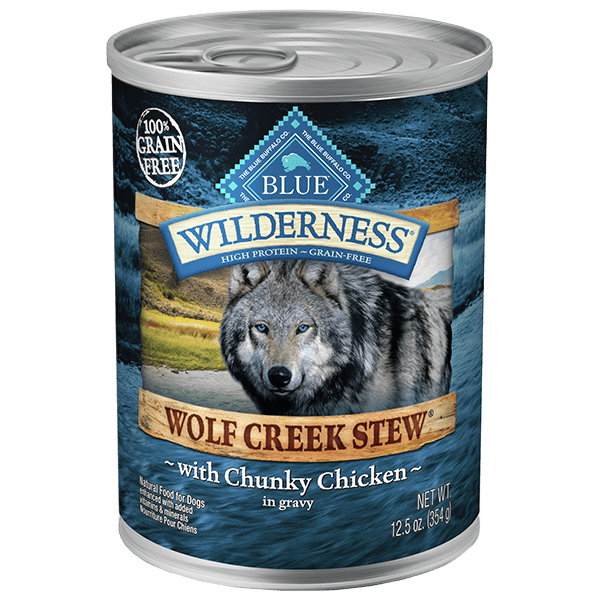 BLUE Wilderness Wolf Creek Stew with Chunky Chicken Canned Dog Food