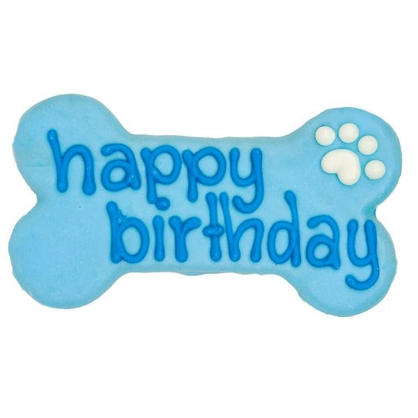Bosco and Roxy's Birthday | Blue Happy Birthday 6" Bone