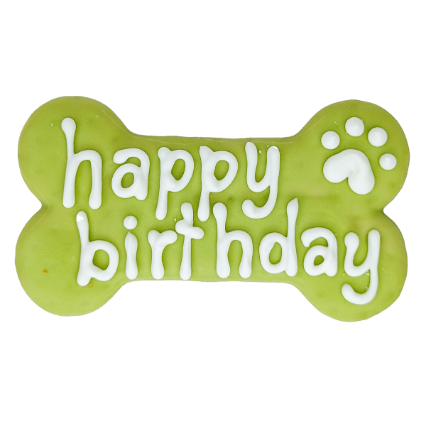 Bosco and Roxy's Birthday | Green Happy Birthday 6" Bone