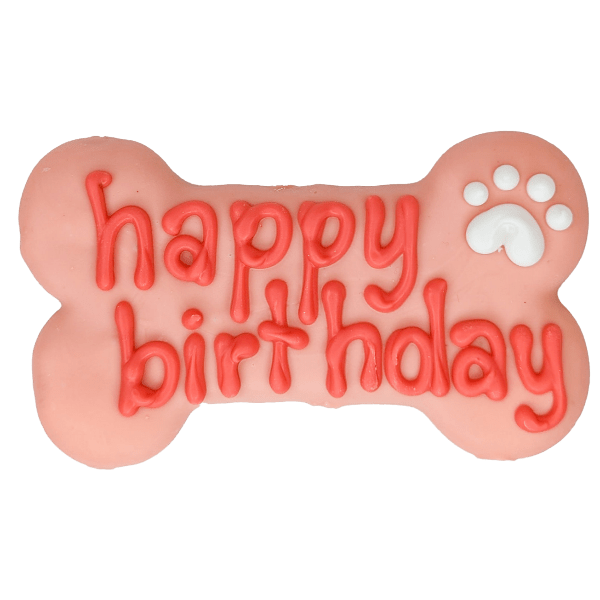 Bosco and Roxy's Birthday | Pink Happy Birthday 6" Bone