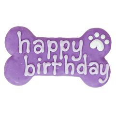 Bosco and Roxy's Birthday | Purple Happy Birthday 6" Bone