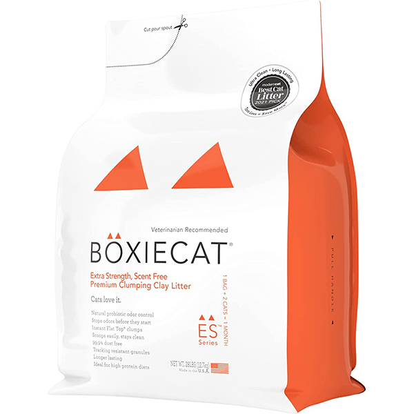 Boxiecat Extra Strength Scent-Free Premium Clumping Clay Cat Litter, 28lb