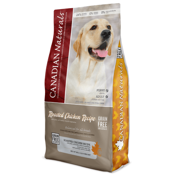 Canadian Naturals Grain Free Roasted Chicken Recipe Dry Dog Food, 25lb