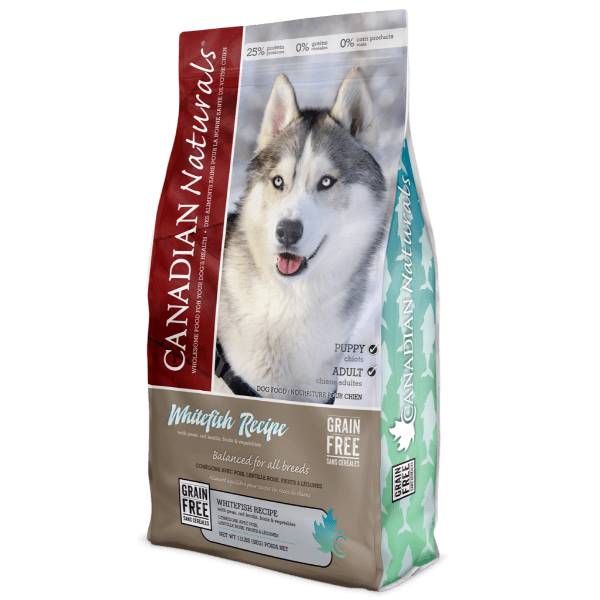 Canadian Naturals Grain Free Whitefish Recipe Dry Dog Food, 25lb