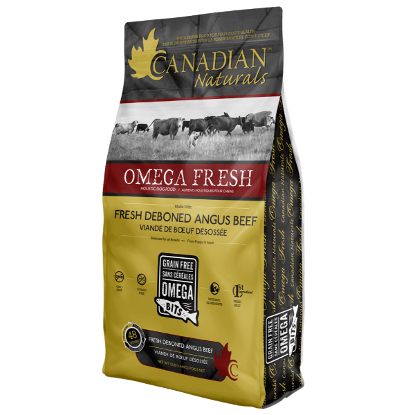 Canadian Naturals Omega Fresh Deboned Angus Beef Recipe Dry Dog Food, 24lb