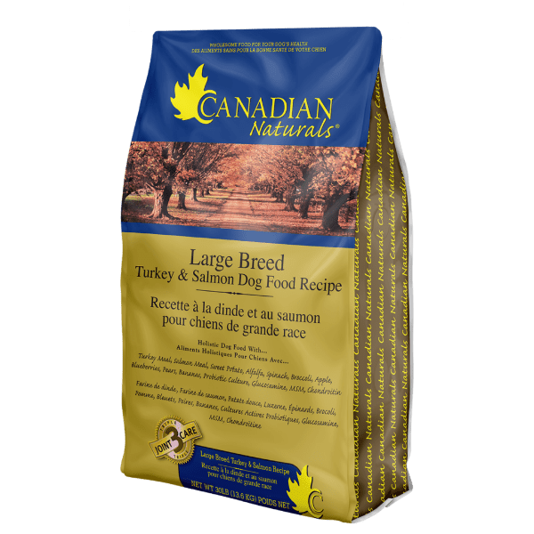 Canadian Naturals Turkey & Salmon Large Breed Dry Dog Food, 30lb