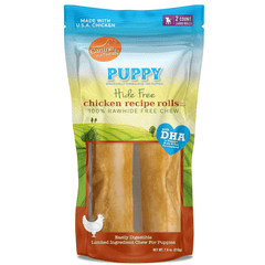 Canine Naturals Hide Free Chicken Rolls Puppy Chew