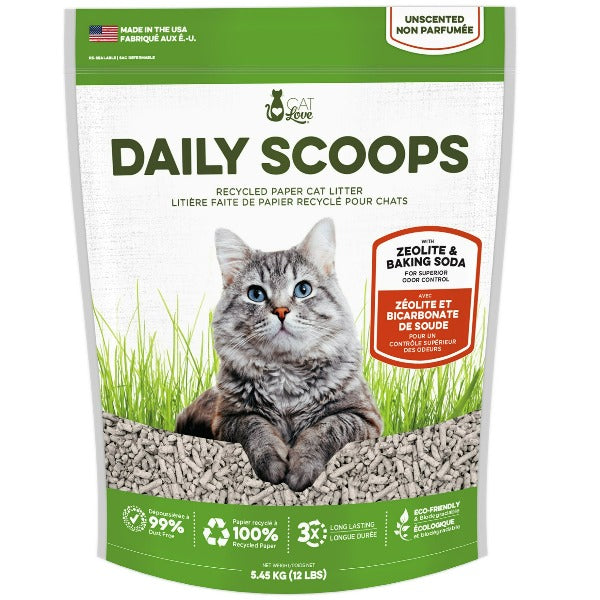 Cat Love Daily Scoops Recycled Paper Cat Litter