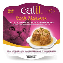 Catit Fish Dinner with Salmon & Green Beans Wet Cat Food