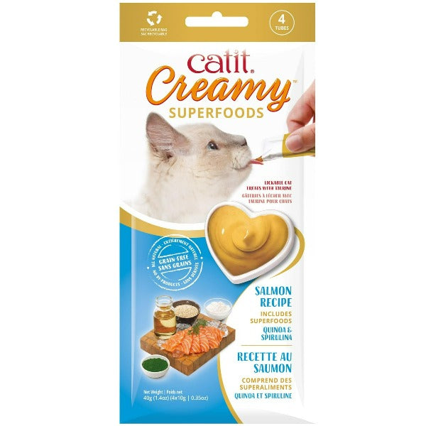 Catit Creamy Superfood Salmon Recipe with Quinoa and Spirulina Cat Treats