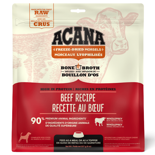 ACANA Beef Recipe Freeze Dried Dog Food, Morsels