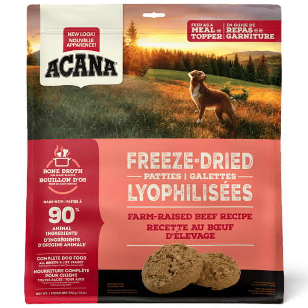 ACANA Beef Recipe Freeze Dried Dog Food, Patties