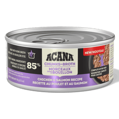 ACANA Chunks in Broth Chicken & Salmon Kitten Recipe Canned Cat Food, 5.5oz