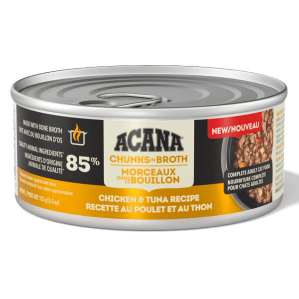 ACANA Chunks in Broth Chicken & Tuna Recipe Canned Cat Food, 5.5oz