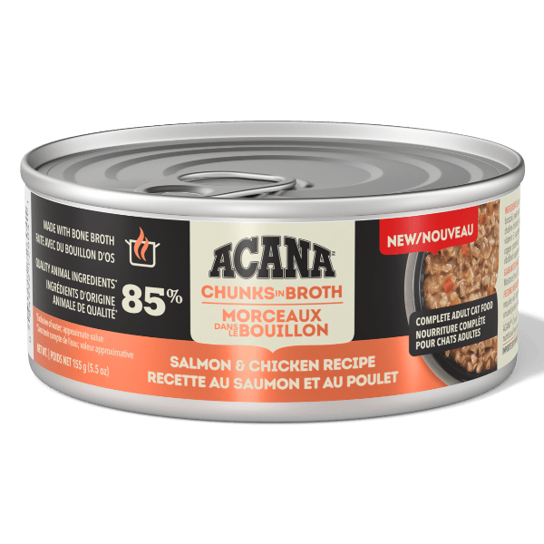 ACANA Chunks in Broth Salmon & Chicken Recipe Canned Cat Food, 5.5oz