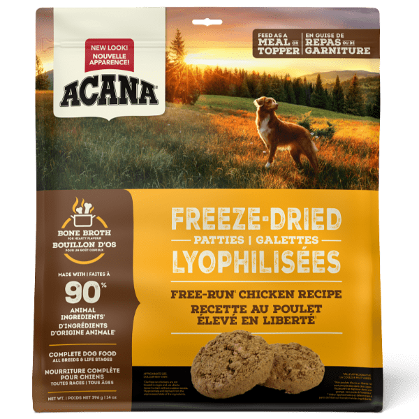 ACANA Free-Run Chicken Recipe Freeze Dried Dog Food, Patties